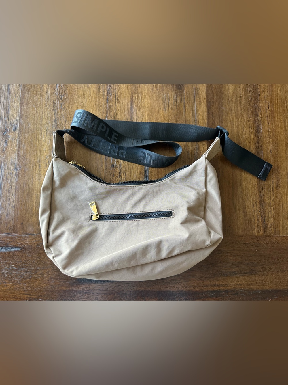 Pretty Simple Taupe Cross Body Bag